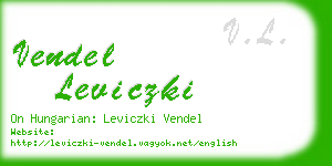vendel leviczki business card